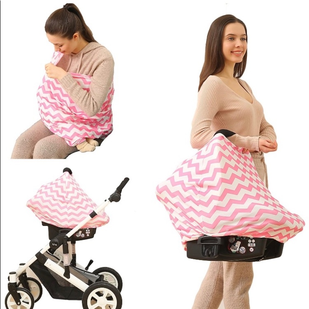 Baby car seat and breast feeding cover